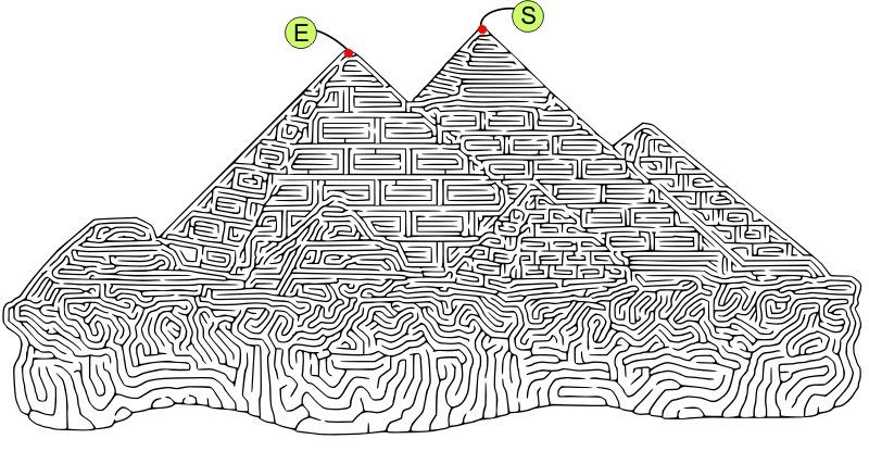 Можно уровень посложнее. Лабиринт в пирамиде Хеопса. Лабиринты в пирамидах Египта. Схема Лабиринта в египетской пирамиде. Лабиринт в пирамиде Хеопса вид сверху.